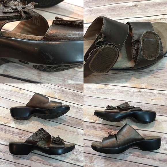 Size 37 (7) Dansko Slide on Clog Sandals Bronze - Picture 4 of 8